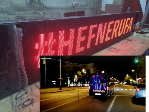 Видеовывеска автобуса HEFNER